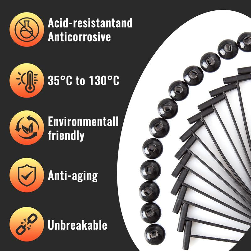 60 Pcs Nylon Universal Cable Tie Buckle, Upgraded Foldable Heavy Duty Self-Locking Nylon Zip Ties Holder, Multifunctional Cable Tie Buckle for Car Daily Repair