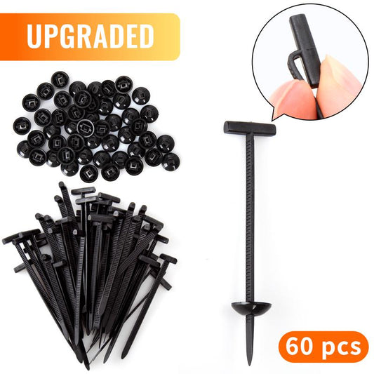 60 Pcs Nylon Universal Cable Tie Buckle, Upgraded Foldable Heavy Duty Self-Locking Nylon Zip Ties Holder, Multifunctional Cable Tie Buckle for Car Daily Repair
